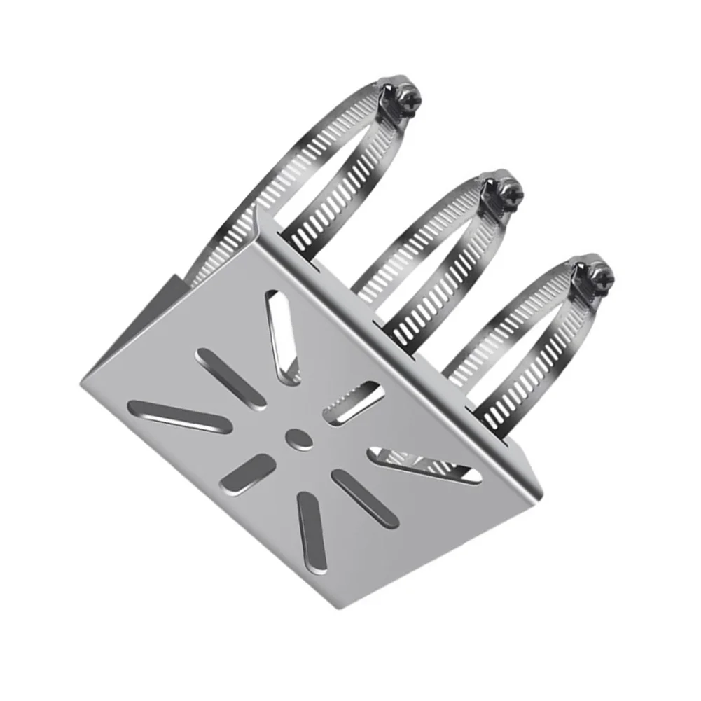 Stainless Steel Adjustable Pole Mount Camera Bracket with 3 Rings and Hardware for 100mm 200mm Diameter Outdoor Installations