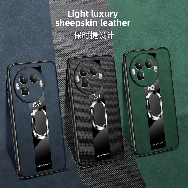 حافظة لهاتف Realme GT 8 Pro حافظة جديدة فاخرة من الجلد العادي بحامل حلقي مضاد للسقوط حافظة للزوجين لهاتف Realme GT8 مقاومة للصدمات Funda #4