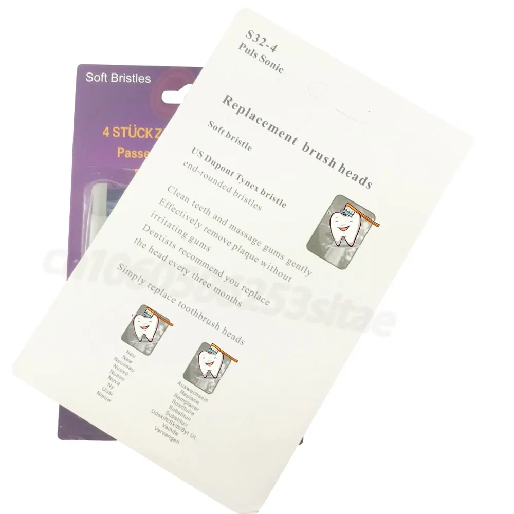 

Сменная насадка SR32-4, совместимая с S15 S26 3722 3716A 3714 3715, электрическая зубная щетка Dupont, щетина, сменная головка