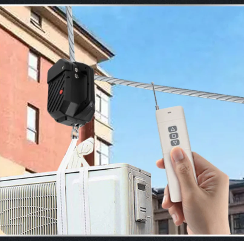 

for Portable electric 300kg hoist winch hoisting rope climbing machine wire rope sling construction battery life 2600m