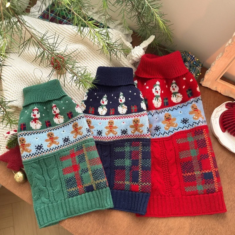 Christmas Snowman Dog Sweater 1