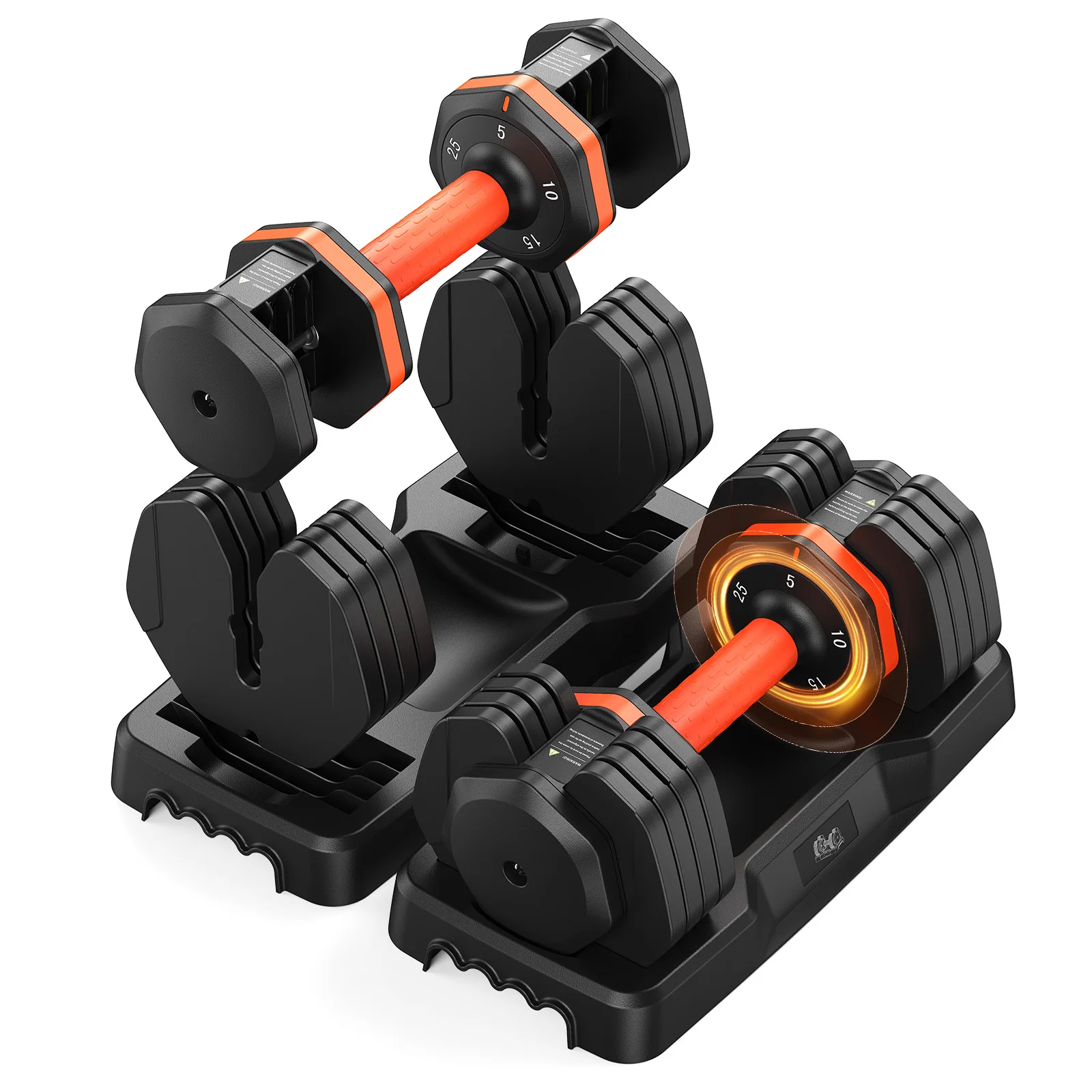 FED Fitness Feierdun Series DB5 Hantelset mit 2 Stück, 25LB×2 Gewichte Hantelset für Heimfitness, Schneller Gewichtswechsel mit Rutschfestem Griff, Ganzkörper-Workout