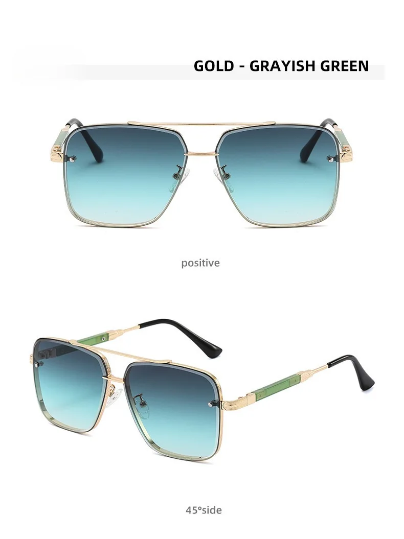 Quadratische Sonnenbrille für Männer 2024, Vintage-Mode, Brille, Luxus-Retro-Sonnenbrille, Damen, trendige Urlaubs-Sonnenbrille, Gafas De Sol Hombre – Detail 17