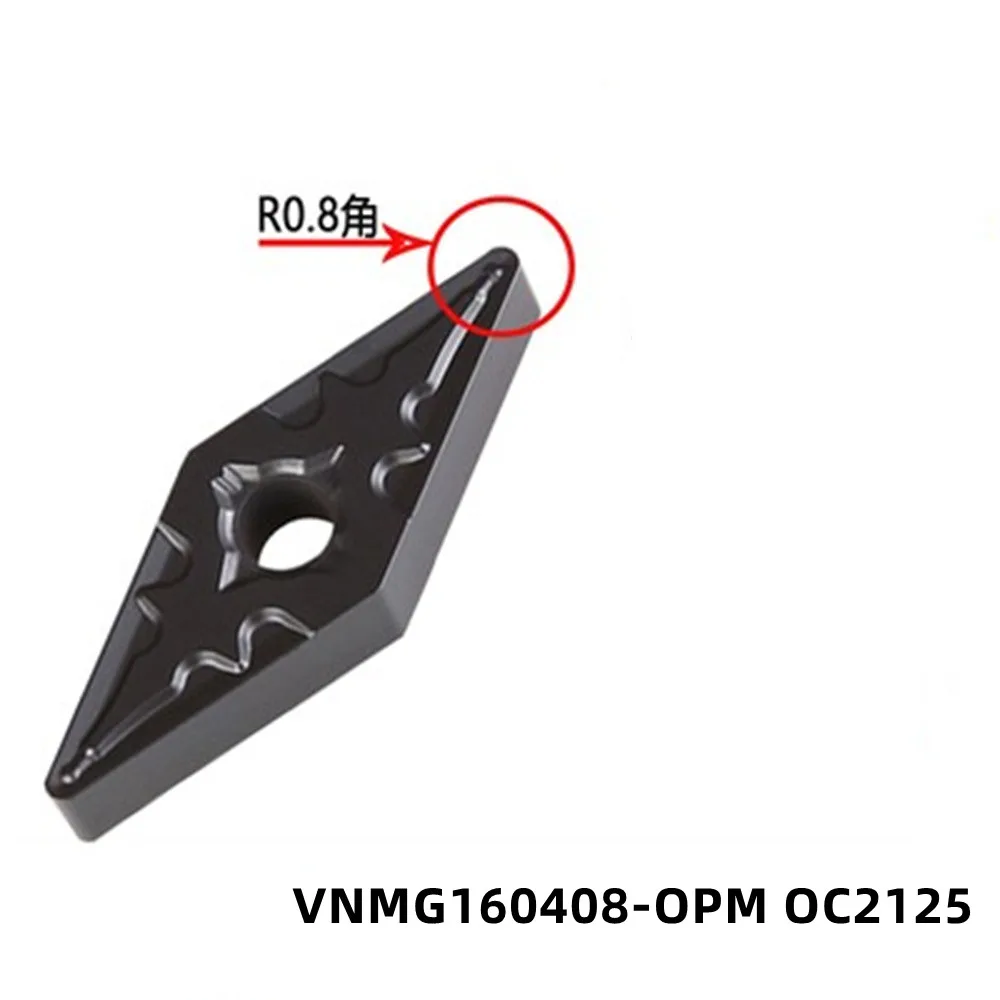 

VNMG160404/160408/160412-OPM OC2125 semi-finishing and finish machining parts Carbide Inserts 10Pcs CNC Lathe Tools