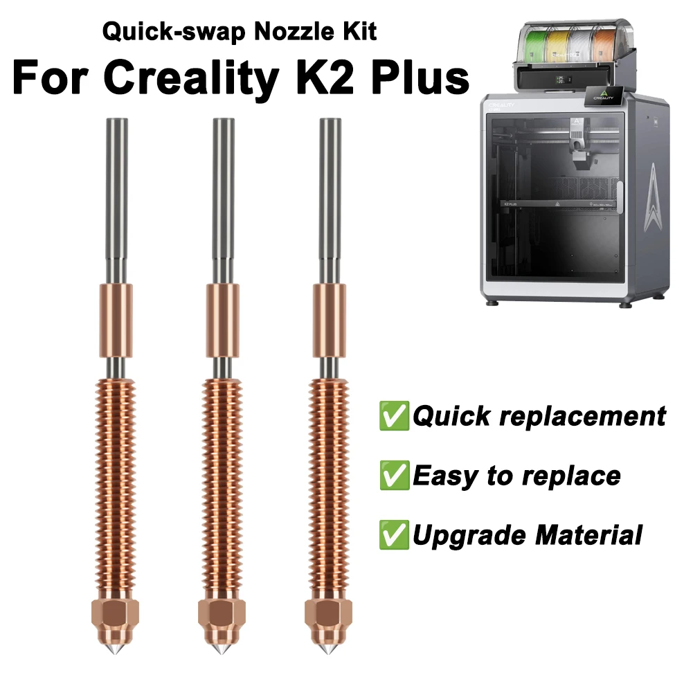 

For Creality K2 Plus Hi Combo Nozzle Quick-Swap Nozzle Kit All-metal Design For Creality K2 Plus Hi Combo