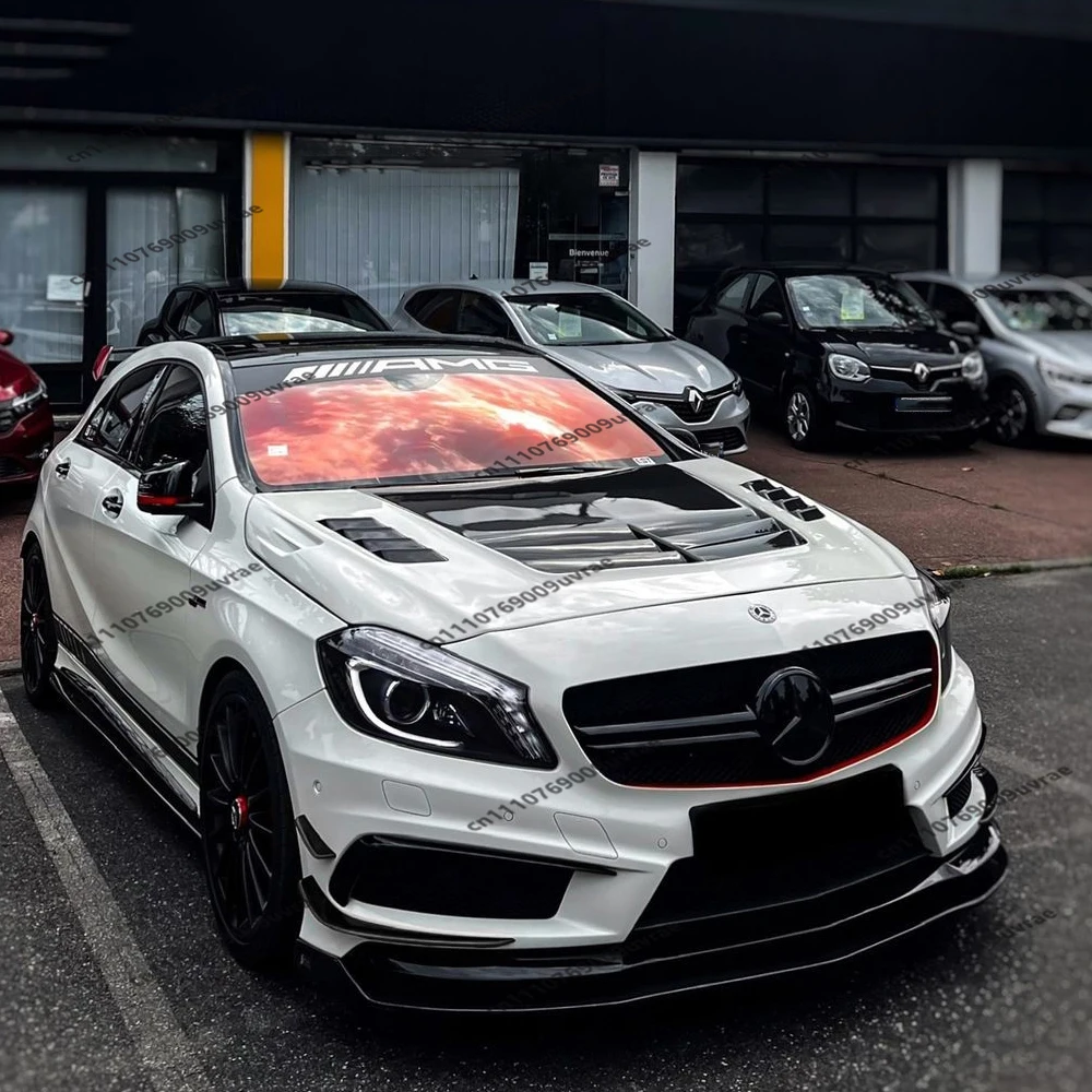 

6PCS Front Bumper Side Vent Canard Splitter For Mercedes Benz A Class W176 Pre-Facelift A180 A200 A250 A45 AMG 2013-2015 Parts