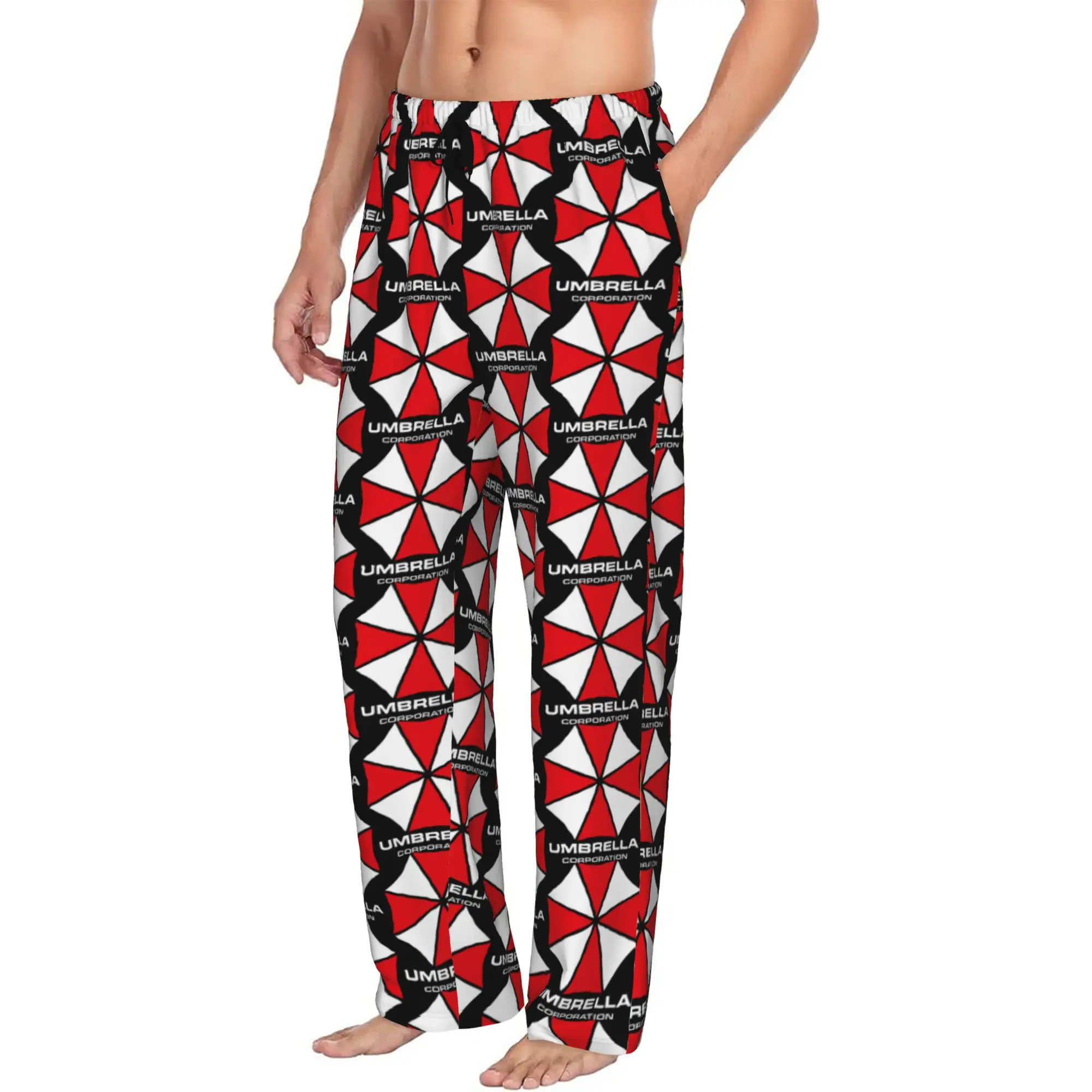Custom Print C-Corporationed Games Pajama Pants Men's Video Game Sleep Sleepwear Bottoms with Pockets