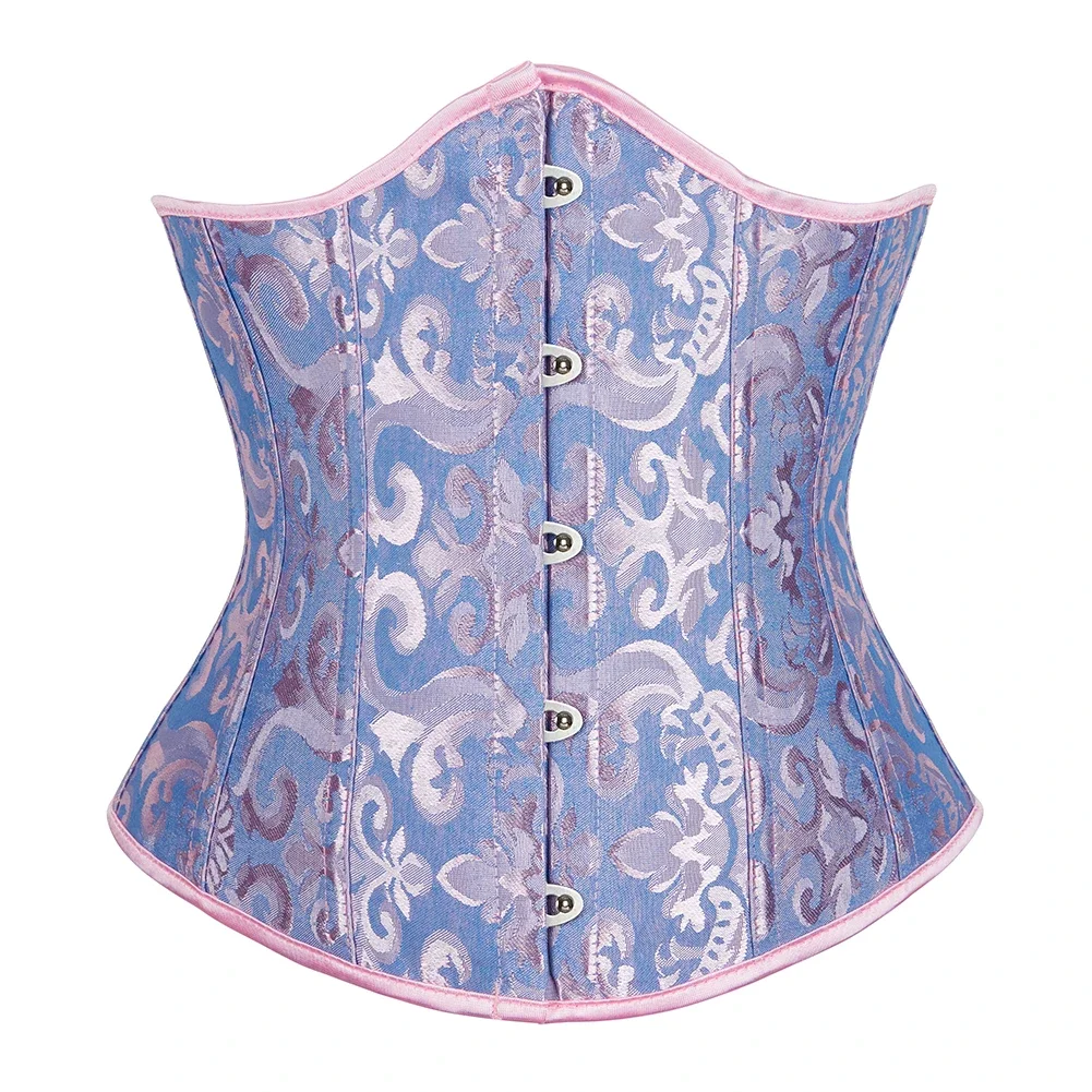 Jacquard Underbust Corset Cupless Waist Trainer Sliming Shaperwear Bustier Plus Size Corselet