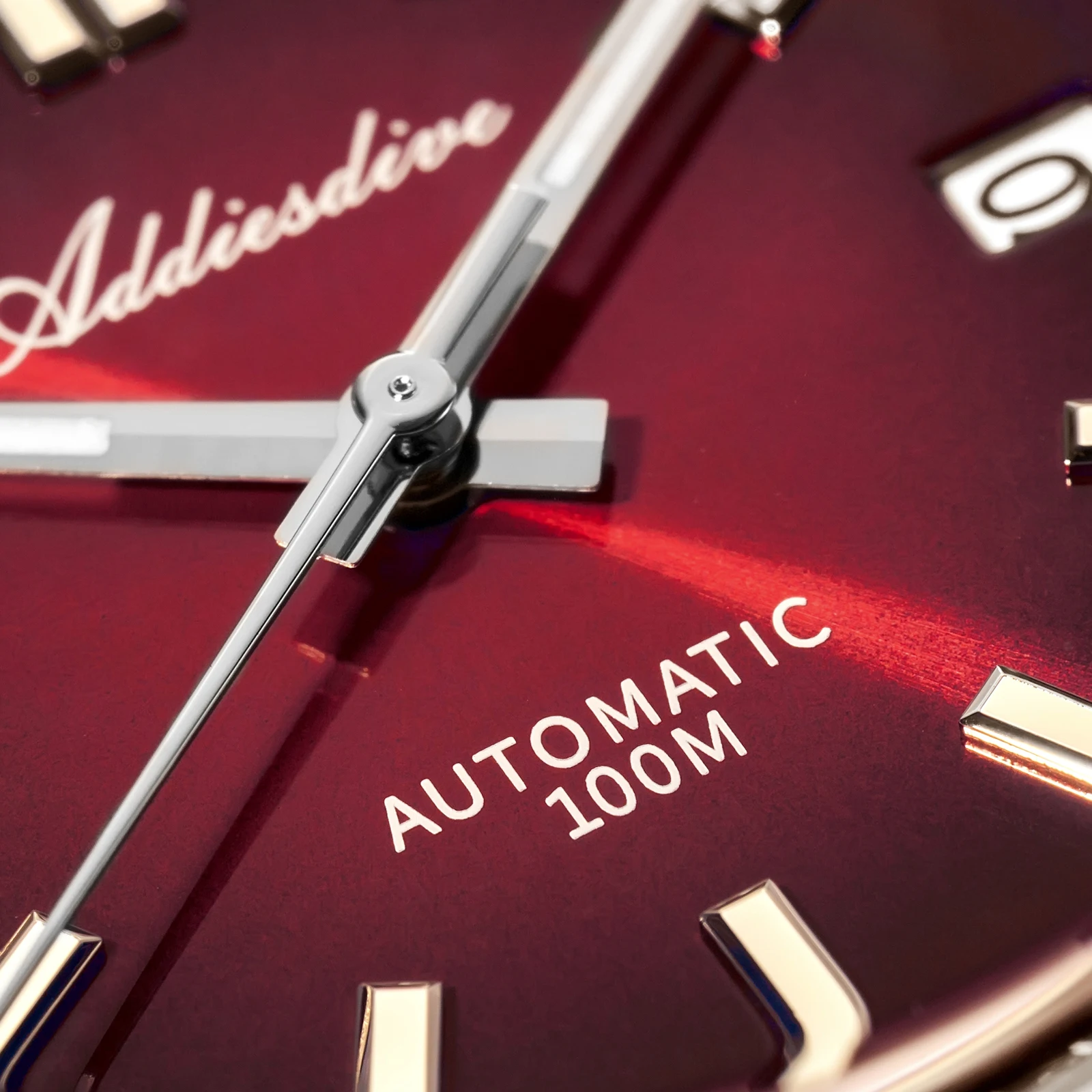 

ADDIESDIVE Top Brand Men Automatic Watch 100M Diver Sapphire Bubble Mirror Pot Cover Glass Stainless Steel Sunburst Dial Watches