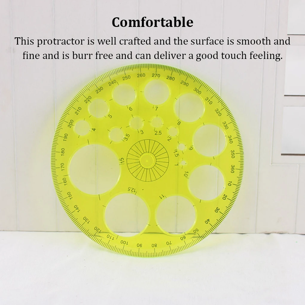Color Random 360 Degree Protractor Architects Round Ruler Circle Template