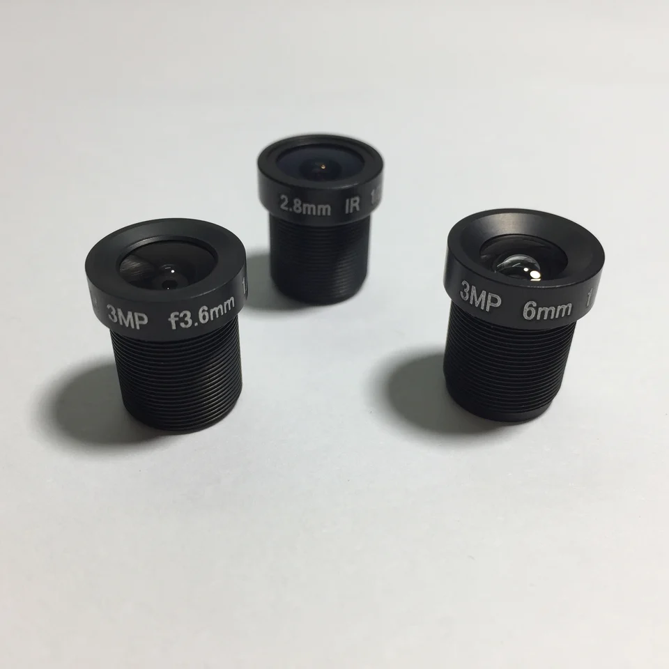 HD 3mp 2.8mm 3.6mm 6mm 120 Degree Wide Angle CCTV IR Lens M12 for
