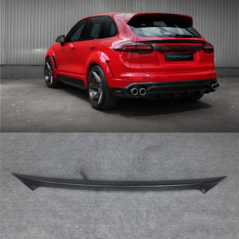 Carbon Fiber Auto Racing Spoiler Wing for Porsche Cayenne 958 Turbo S Sport 4-Door 2015-2017