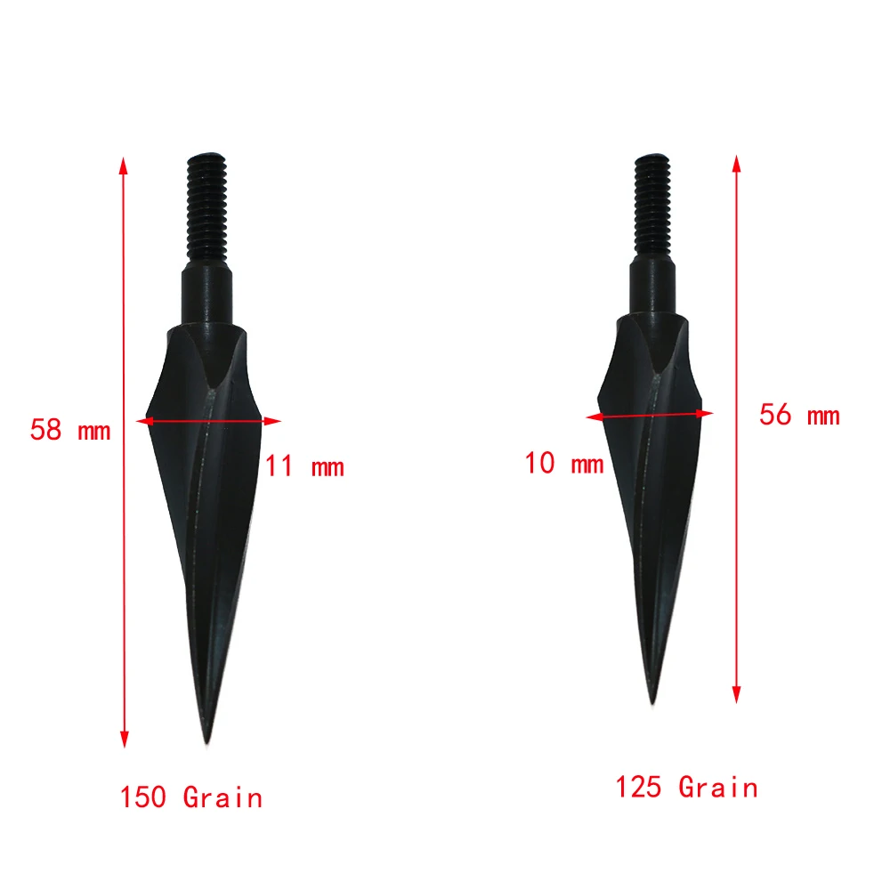 6/12/24PCS Rotary Arrow Heads Archery 125/150 Grain Arrowheads for Compound Crossbow Recurve Bow Hunting Broadheads