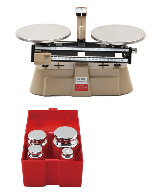 Instrumento de pesaje de alta calidad MB-2000 Balanza mecánica de dos sartenes y doble haz