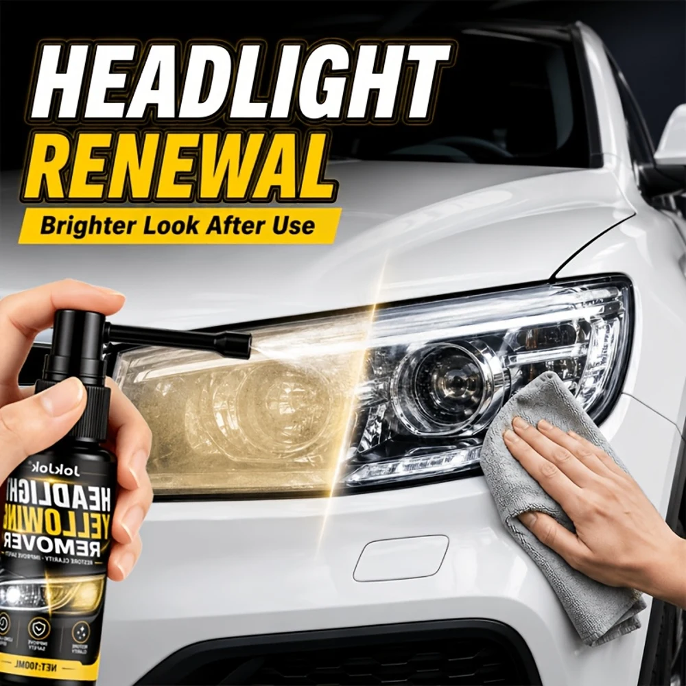 Ceramic Coating Headlight Renew Spray Auto Lamp Refinishing Tool Get Rid Of Yellow Oxidation Bring Back Clear View Durable Surfa