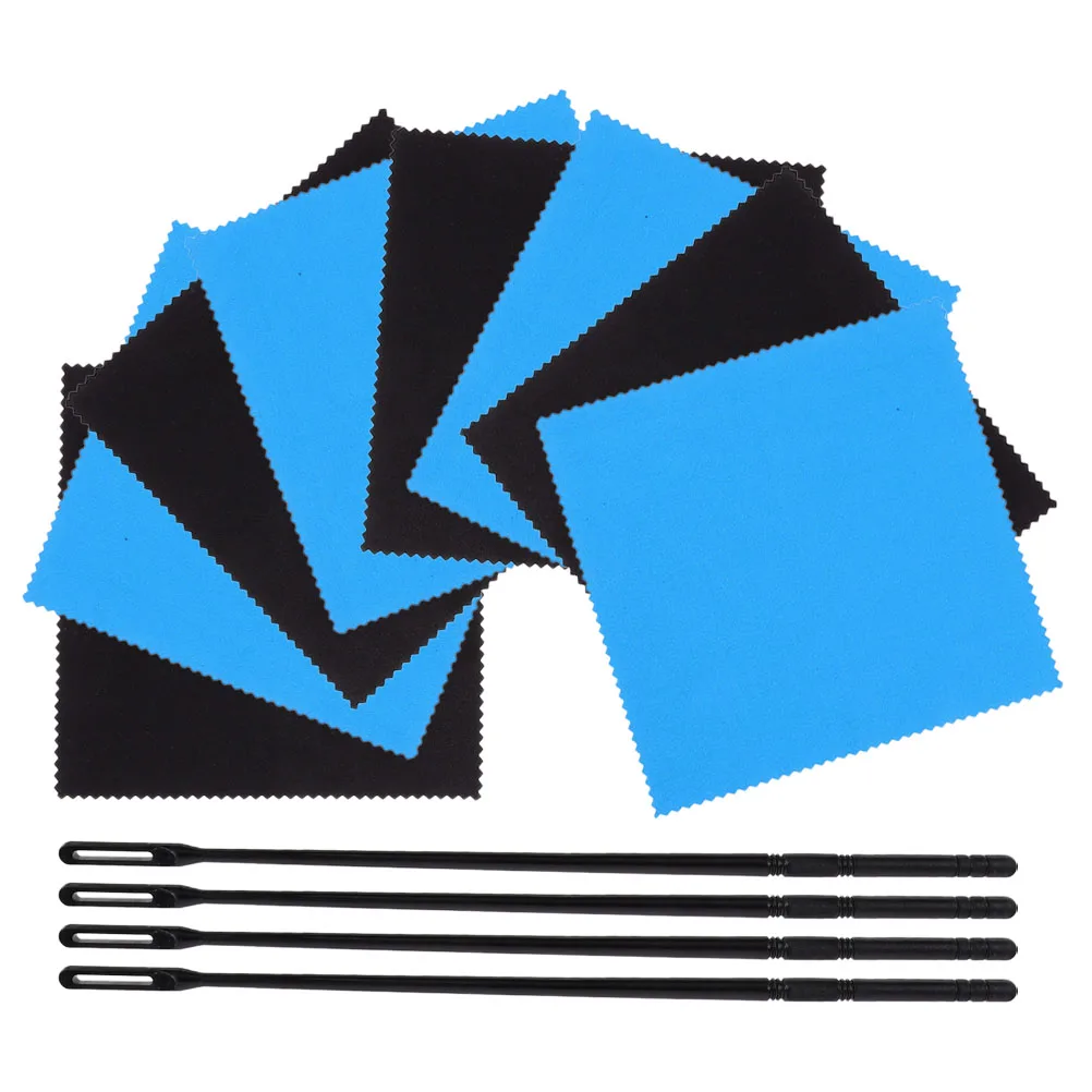 

Flute Cleaning Kit Stick Cleaner 12 Piece Set Rod for Musical Instrument Care Cloth & Products Baby