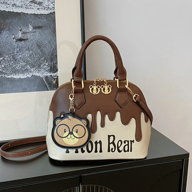 Beibaobao 2024 new shoulder bag fashionable women\'s crossbody bag large capacity casual cartoon animal handbag Bolso de Mujer