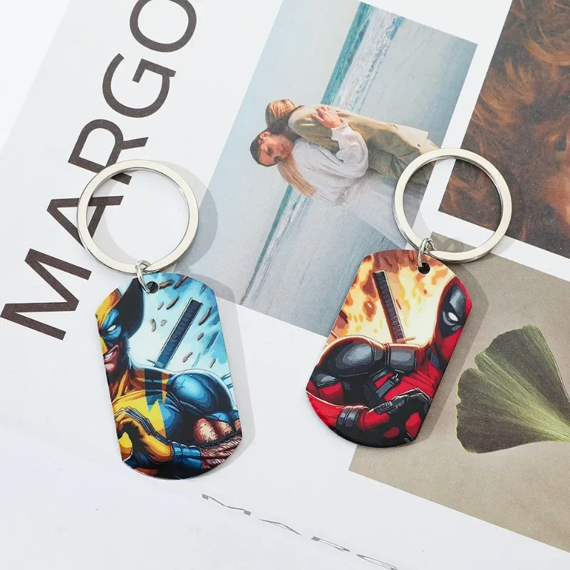 Deadpool Wolverine Keyrings Alloy Keychains Key Pendants Metal Student Delicate Creative Car Accessories Versatile Jewelry Gifts