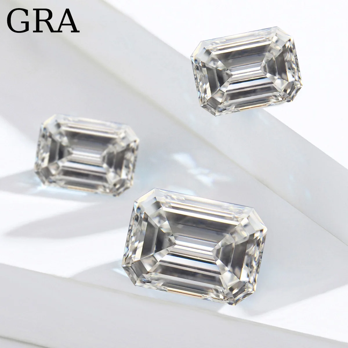 Emerald Cut Moissanite Stones 0.2ct to 13ct D Color VVS1 Lab Loose Gems Pass Diamond Tester With GRA Certificate Fine Jewelry