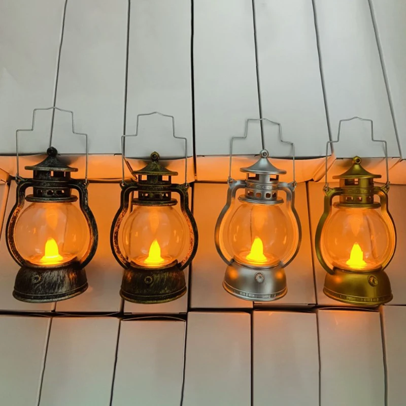 Retro Oil Lamp Halloween Decorative Led Small Home Party Lantern