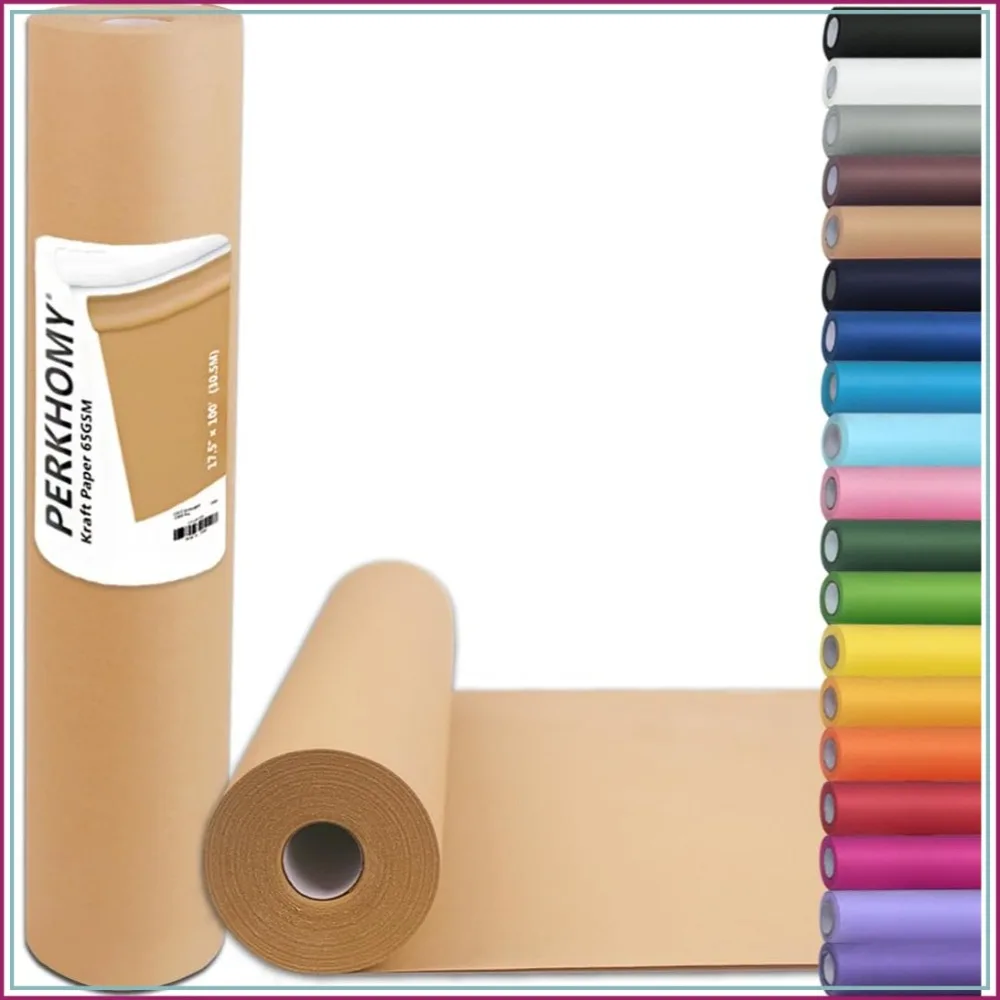 Versatile Brown Kraft Paper Roll for Gift Wrapping