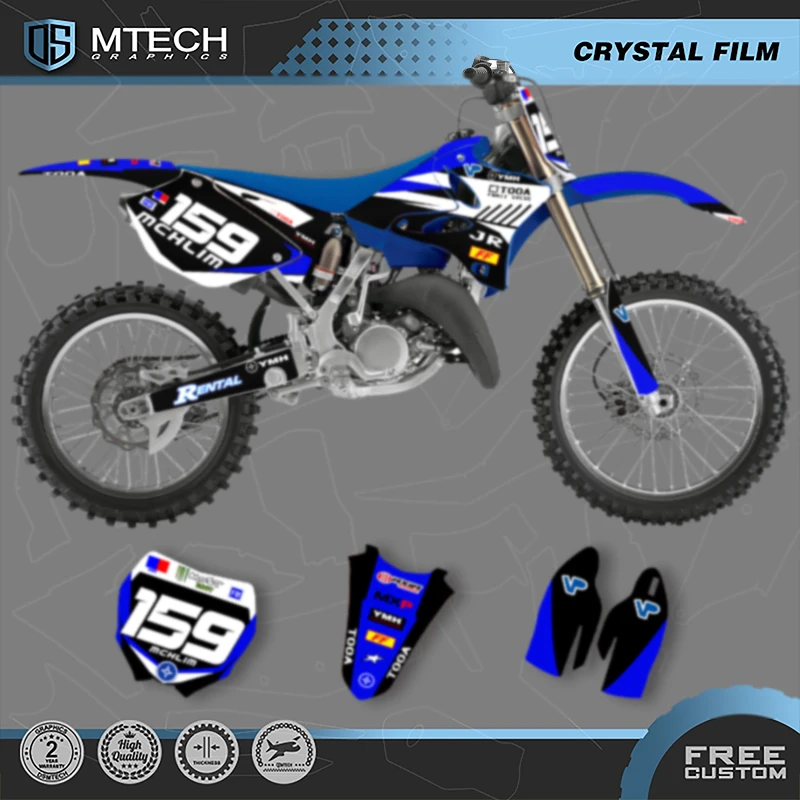 

DSMTECH индивидуальная мотоциклетная графическая фоновая наклейка для YAMAHA YZ125 250 2002 2003 2004 2005 2006 2007-14, комплекты наклеек 011