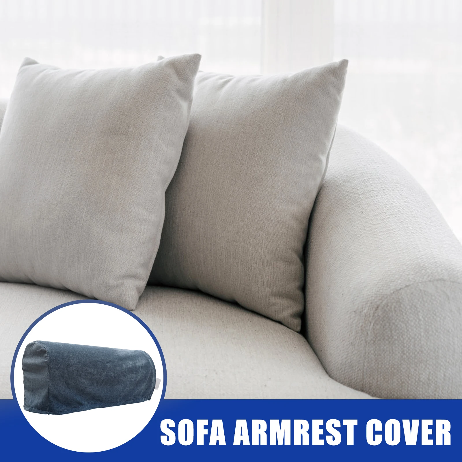 

2pcs Sofa Armrest Covers Imitation Velvet Elastic Design Couch Protector Home Decor Non Slip Arm Covers for Sofas