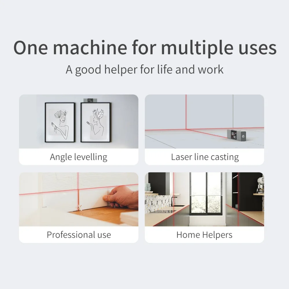 DUKA ATuMan-Inclinomètre numérique à écran HD double face, prise en compte laser LI1, compteur d'angle, rapporteur, outils de mesure