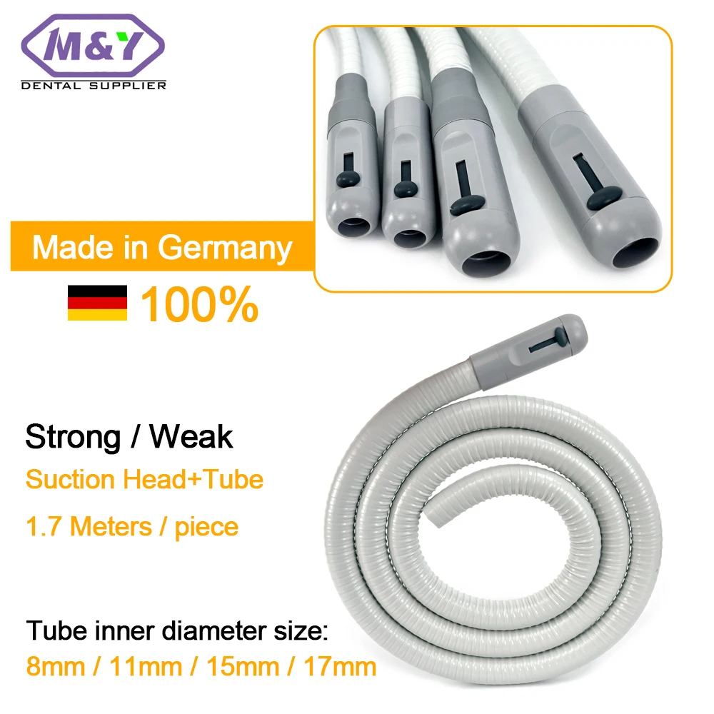 Germany Made Dental 1.7m/Piece High Quality Dental Strong Suction/Weak Suction Tube Hose Pipe for Dental Unit Suction Unit