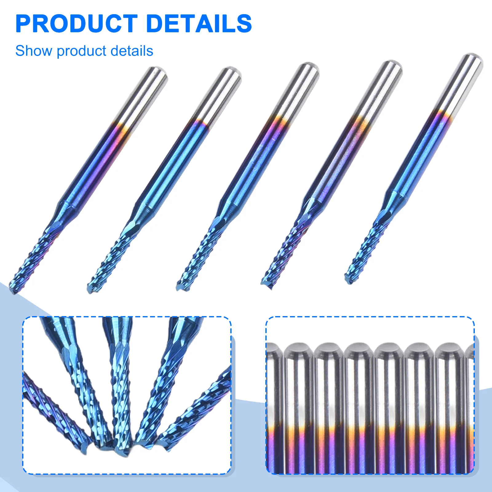 

Совершенно новый фрезерный станок, режущая бита с синим концом, компактная, простая установка, легкая замена для печатной платы с ЧПУ