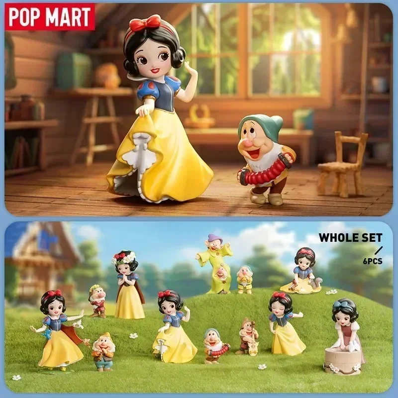 POP MART Disney Blancanieves Serie Clásica Caja Sorpresa Misteriosa Figuras de Acción Anime Muñecas Coleccionables Regalo para Niñas