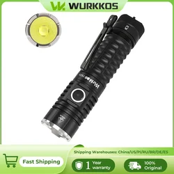 Wurkkos TS22 Torcia LED ricaricabile 21700 XHP70.2 Potente max 4500LM IP68 con coda magnetica e ricarica inversa per l'escursionismo