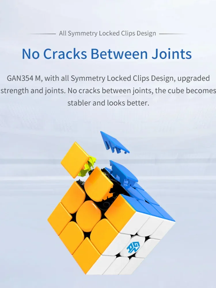 【JudyCube】GAN 354 M V2 3x3 Magnetic Speed Cube Stickerless GAN354 M Speedcube 3x3x3 Professional Magic Cube Toys for Children