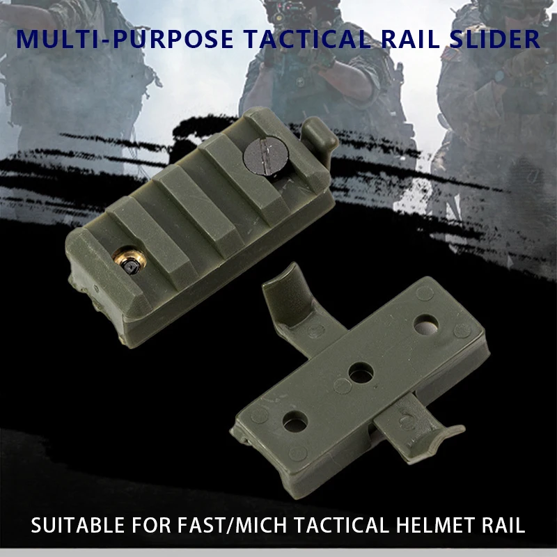 Tactical Helmet Flashlight Clip Multifunctional Tactical Rail Slider Universal Bulletproof Helmet Accessories Flashlight Clip