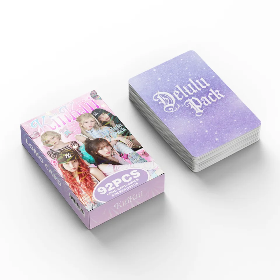 92pcs KiiiKiii Delulu Pack Photo Card Photocards Stickers Kpop
