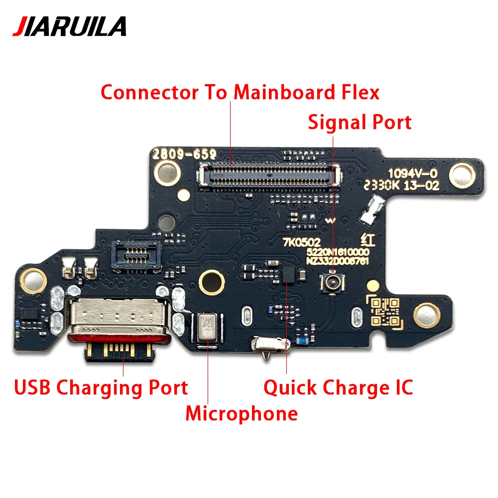 50Pcs，Tested NEW USB Charger Port Connector Board Cable Parts For Xiaomi Redmi 12C Note 12 4G 13 Pro Plus 5G 12s Fast charging