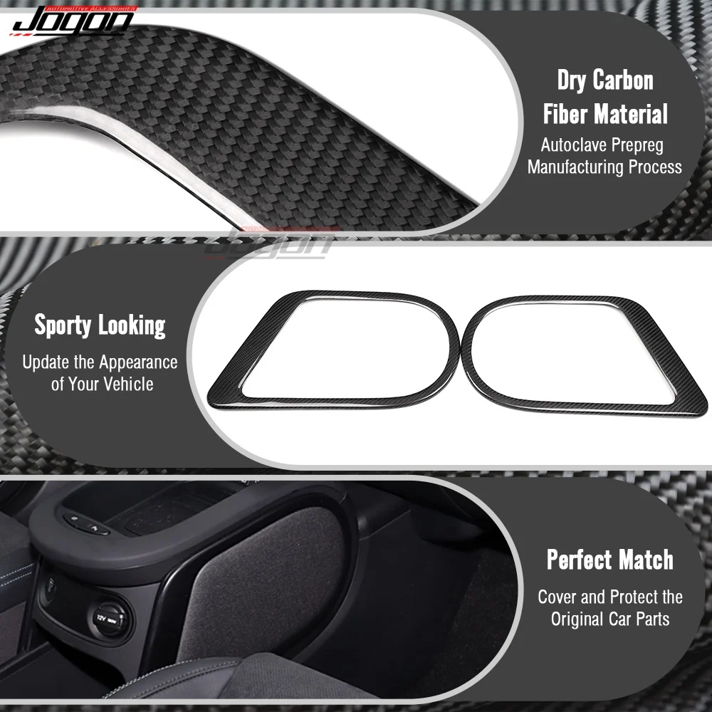 For Hyundai Ioniq 5 N Ioniq 5 N Line 2023-up Dry Carbon Fiber Side Console Gear Cover Panel Protection Decoration 2PCS