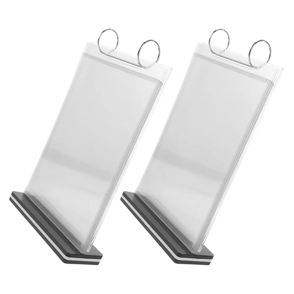 

2pcs Menu Display Stand Acrylic Multipage Flip Sign Display Holder Restaurant Bar Holder Table Top Document Sign