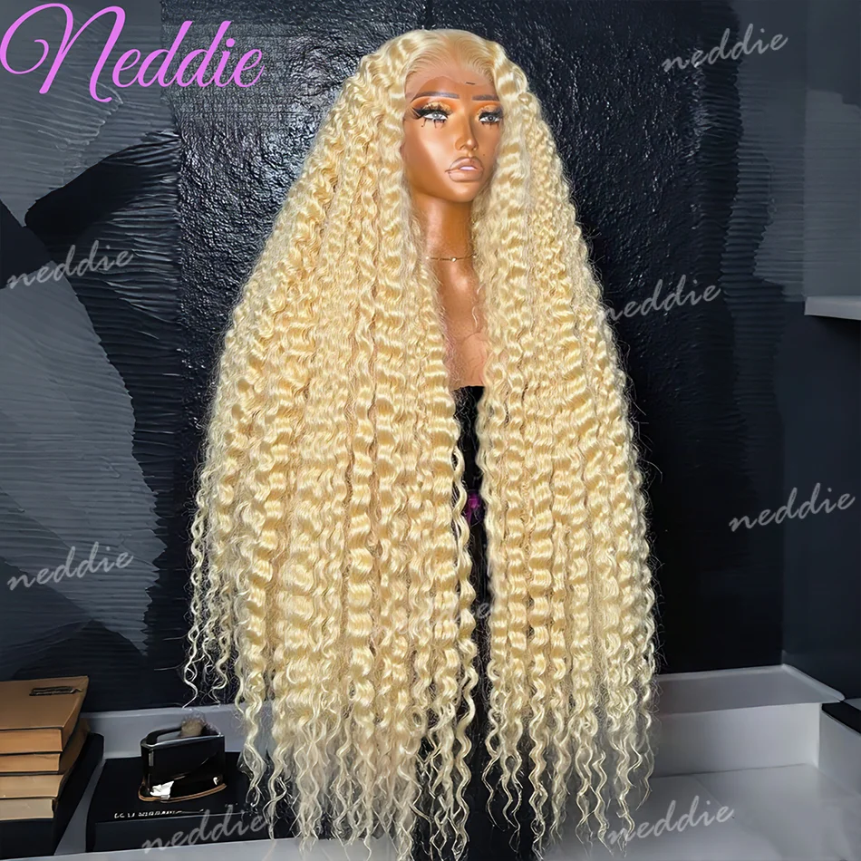 

Парик из 100% натуральных волос, цвет 613 светло-русый, глубокая волна, 13x6 HD кружевной фронтальный парик, парик с водной волной, цвет медовый блонд, 13x4 кружевной фронтальный парик для женщин