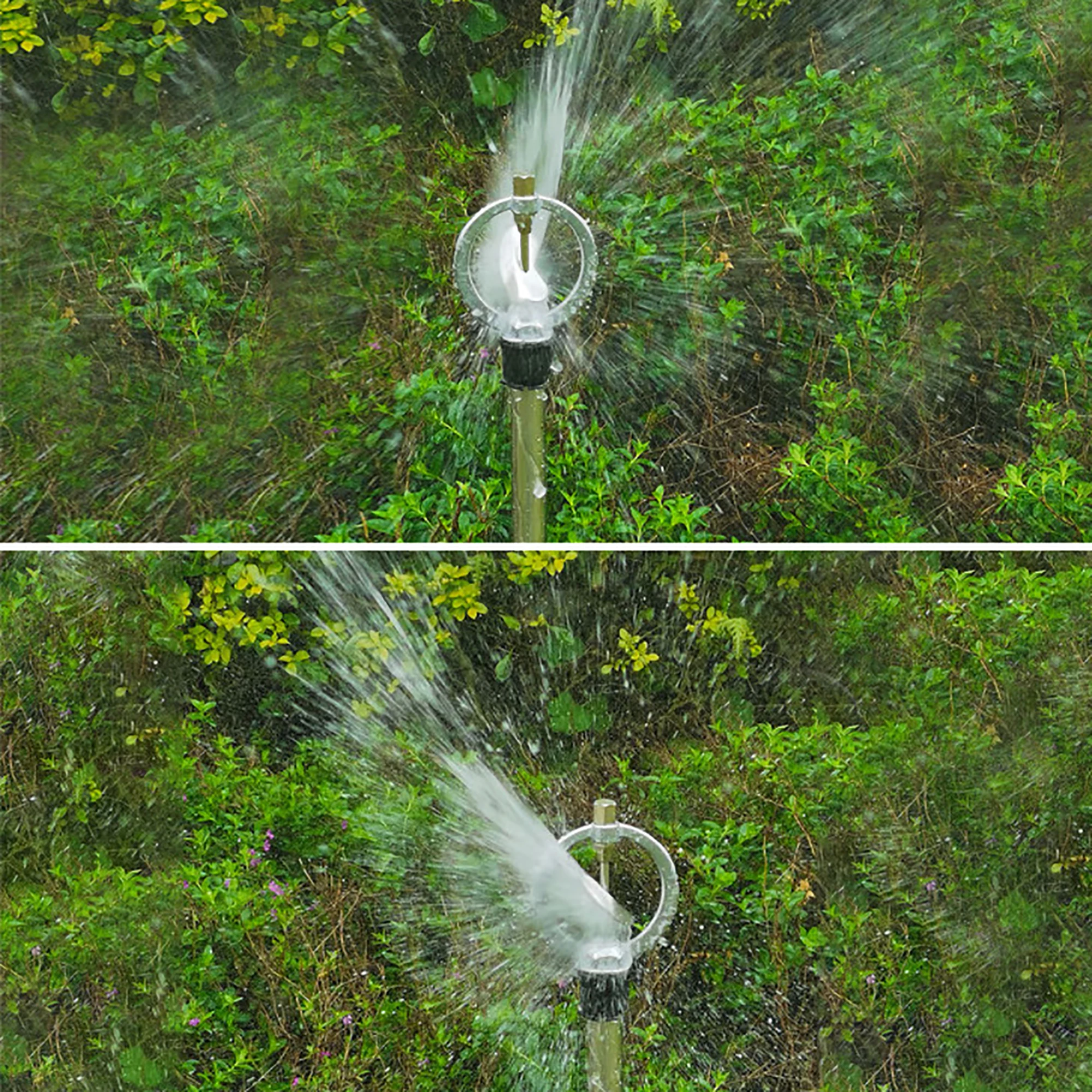 Jardim Rotating Rocker Impact Sprinkler, Rosca Masculina, Metal Spiked Impulse, Rega Gramado, Bico Ajustável, Irrigação, 1/2\