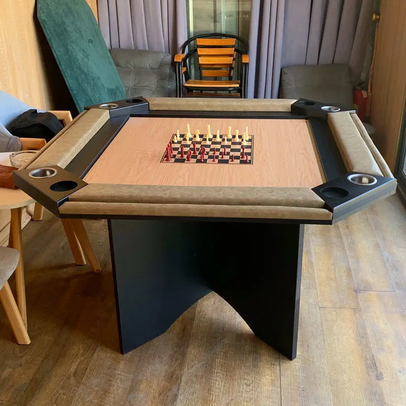 Multifunctional four-in-one chess table playing card table