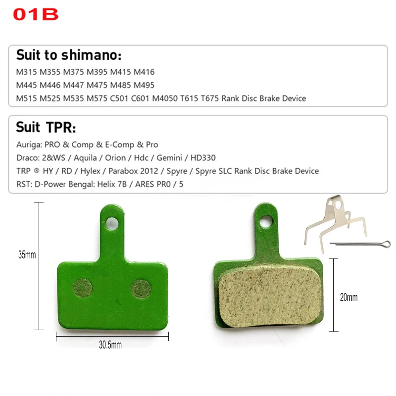 10Pairs Bicycle Brake Pads Mountain Bike Hydraulic Disc Brake Pad Ceramic Cycling Brake Pads for Shimano AVID ZOOM brake Caliper