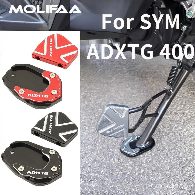

Motorcycle CNC Aluminum Side Stand Enlarger Plate For SYM ADXTG 400 Pad Foot Enlarge Side Kickstand Accessories