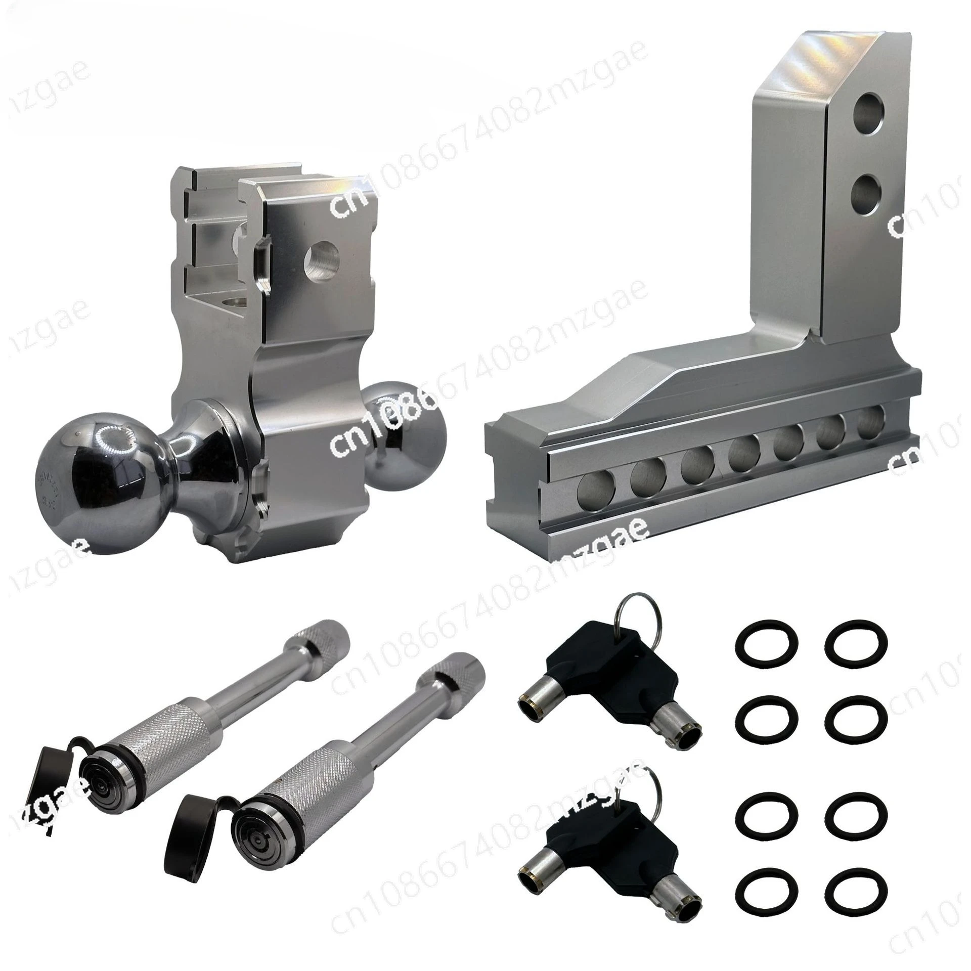 

Modified aluminum alloy adjustable trailer arm, lightweight vehicle hook traction double ball car trailer hook