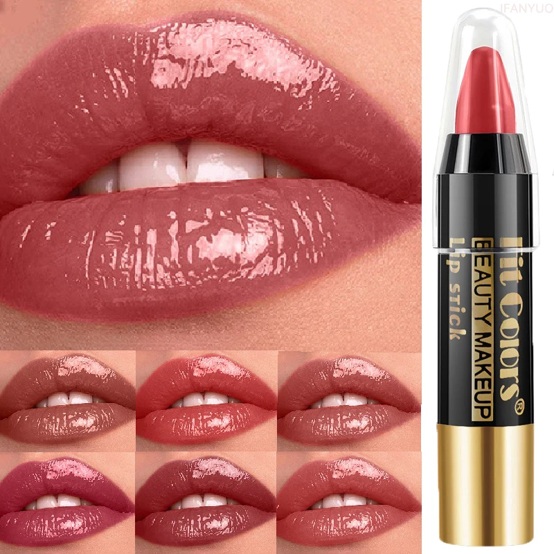 6Color Nawilżająca aksamitna kredka do ust Błyszczyk do ust Długotrwały nieprzywierający balsam do ust LipLiner Pen Makeup