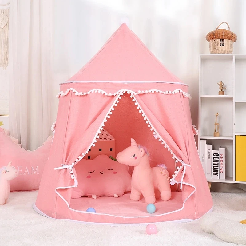 Baby Tent Game Play House Indoor Portable Princess Castle Small Play House Toys Mongolian Birthday Tent Teepee Baby Gifts