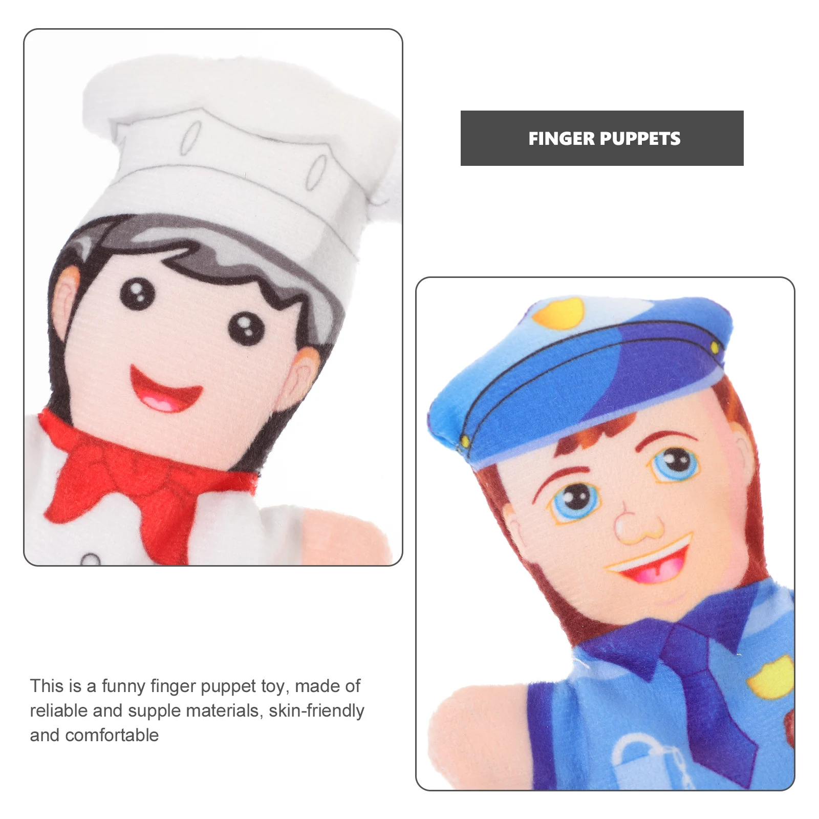 5 pçs fantoches de dedo tema ocupacional fantoches de mão bonitos para crianças interativo história aprendizagem jogo conjunto para crianças