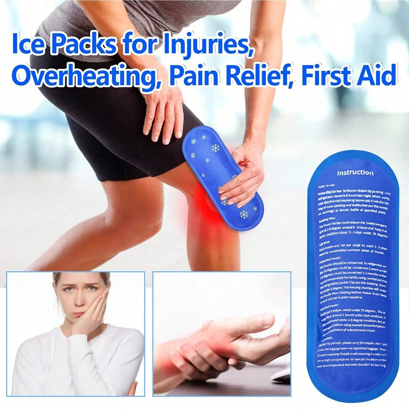 1/3pcs Insulin Gel Ice Bag Summer Refrigeration Ice Pack Cooler Portable Reusable Cooling Bag for Medicine Storage Pain Relief