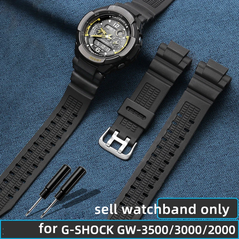 GW3000/3500 band for Casio G-SHOCK Aviation series 5121 GW-3000/3500/2500BD start silicone strap special waterproof wristband