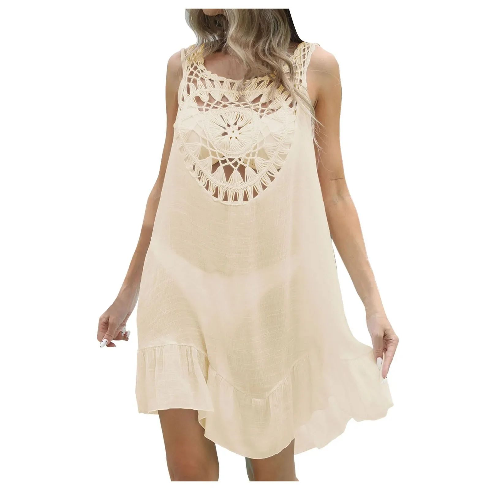 

Swimwear Clothes Womens Beach Blouse Womens Sexy Lace Strap Long Sunscreen Cardigan Summer Outfit Woman Trajes De BañO Mujer